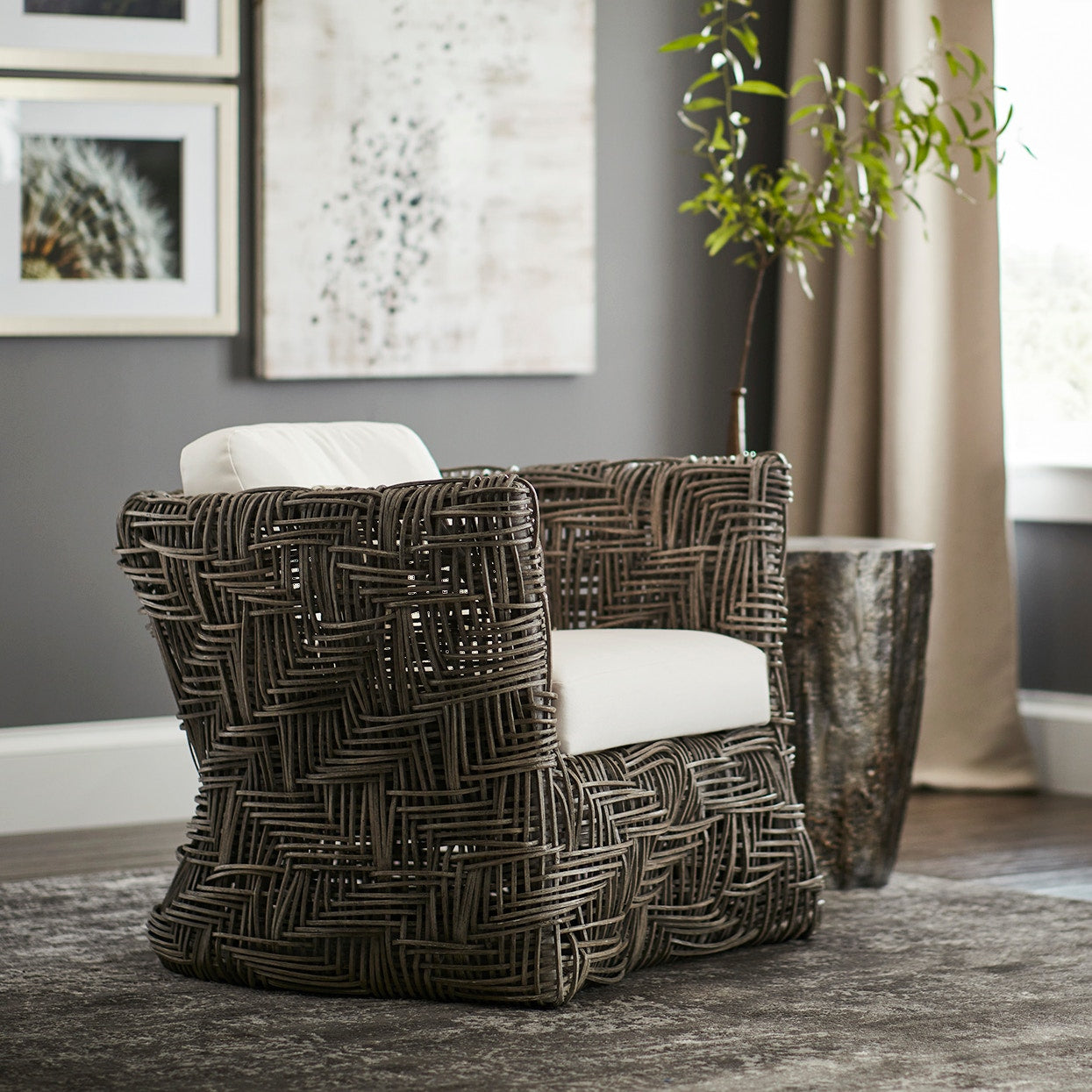 Palecek Furniture I/O BASKET WEAVE 4J / Motor Freight - Rate TBQ Palecek Cecil Lounge Chair