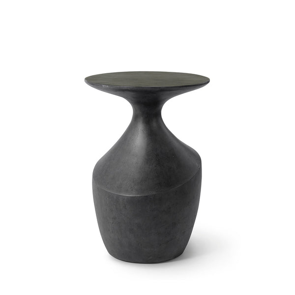 Palecek Furniture Palecek Chelsea Outdoor Side Table Tall, Charcoal