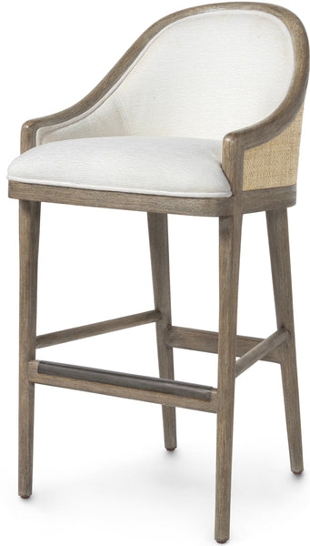 Palecek Furniture I/O OYSTER CHENILLE 4K / Motor Freight - Rate TBQ Palecek Clement 30" Barstool