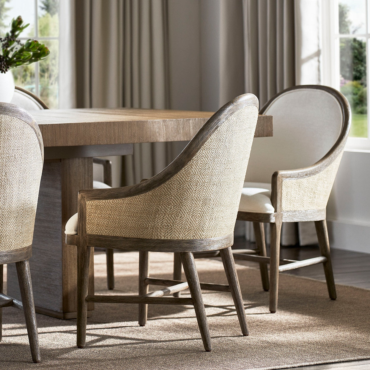 Palecek Furniture I/O OYSTER CHENILLE 4K / Motor Freight - Rate TBQ Palecek Clement Dining Chair