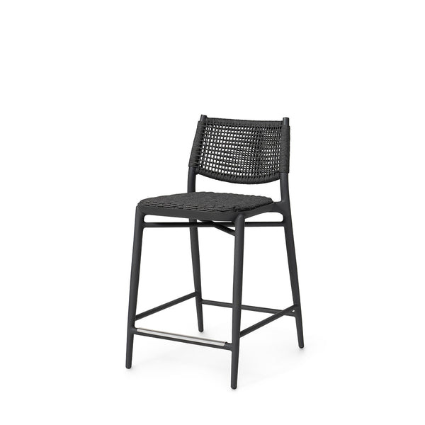 Palecek Furniture Default Title / Motor Freight - Rate TBQ Palecek Cody Outdoor 24" Counter Stool, Midnight
