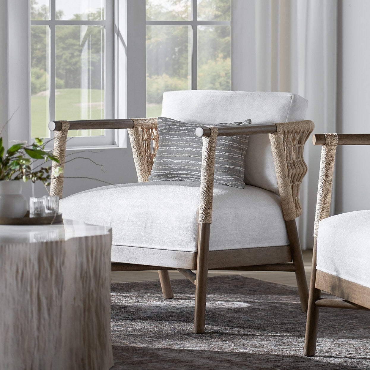 Palecek Furniture I/O OYSTER CHENILLE 4K / Motor Freight - Rate TBQ Palecek Colton Lounge Chair