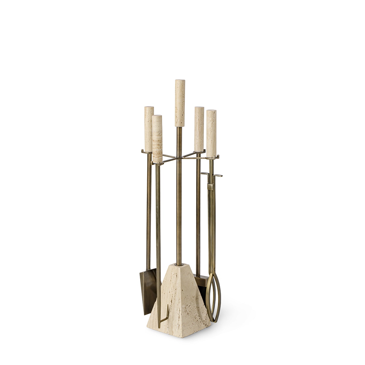 Palecek Furniture Palecek Cordell Travertine Fireplace Tools