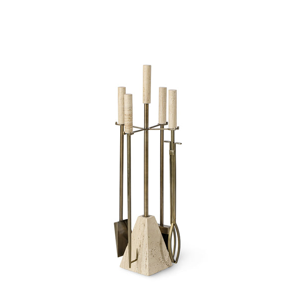 Palecek Furniture Palecek Cordell Travertine Fireplace Tools