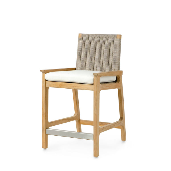 Palecek Furniture I/O BASKET WEAVE 4J / Motor Freight - Rate TBQ Palecek Delmar 24" Outdoor Counter Stool