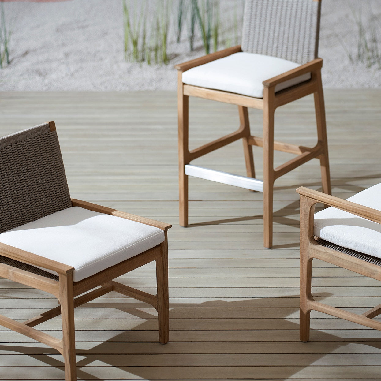 Palecek Furniture I/O BASKET WEAVE 4J / Motor Freight - Rate TBQ Palecek Delmar Outdoor 30" Barstool