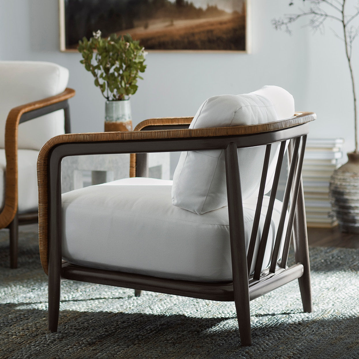 Palecek Furniture I/O SAILCLOTH SALT 64 / Motor Freight - Rate TBQ Palecek Duvall Lounge Chair