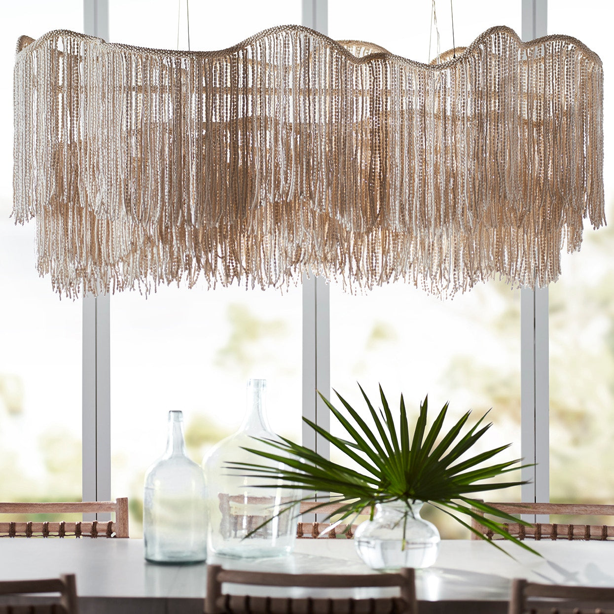 Palecek Lighting Default Title / Motor Freight - Rate TBQ Palecek Elena Chandelier Long