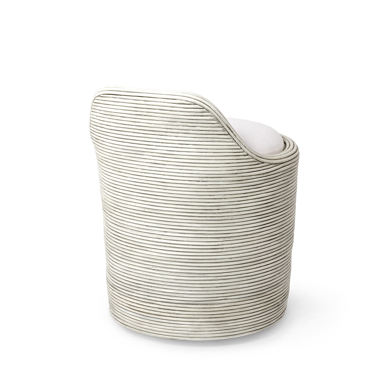 Palecek Furniture I/O SAILCLOTH SALT 64 Palecek Enzo Swivel Stool Whitewash