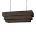Palecek Lighting Default Title / Motor Freight - Rate TBQ Palecek Everly Rectangular Chandelier, Espresso