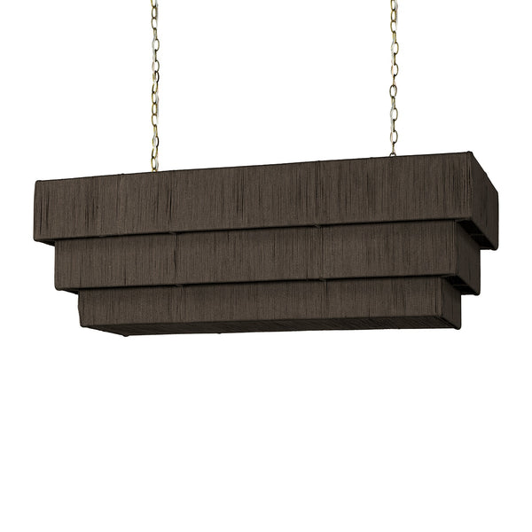 Palecek Lighting Default Title / Motor Freight - Rate TBQ Palecek Everly Rectangular Chandelier, Espresso