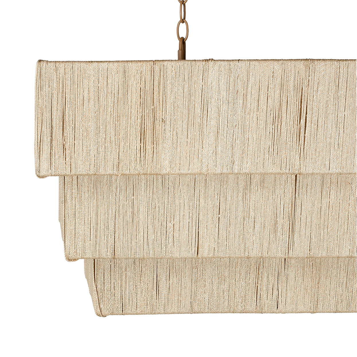 Palecek Lighting Default Title / Motor Freight - Rate TBQ Palecek Everly Rectangular Chandelier, Natural