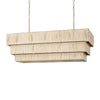 Palecek Lighting Default Title / Motor Freight - Rate TBQ Palecek Everly Rectangular Chandelier, Natural