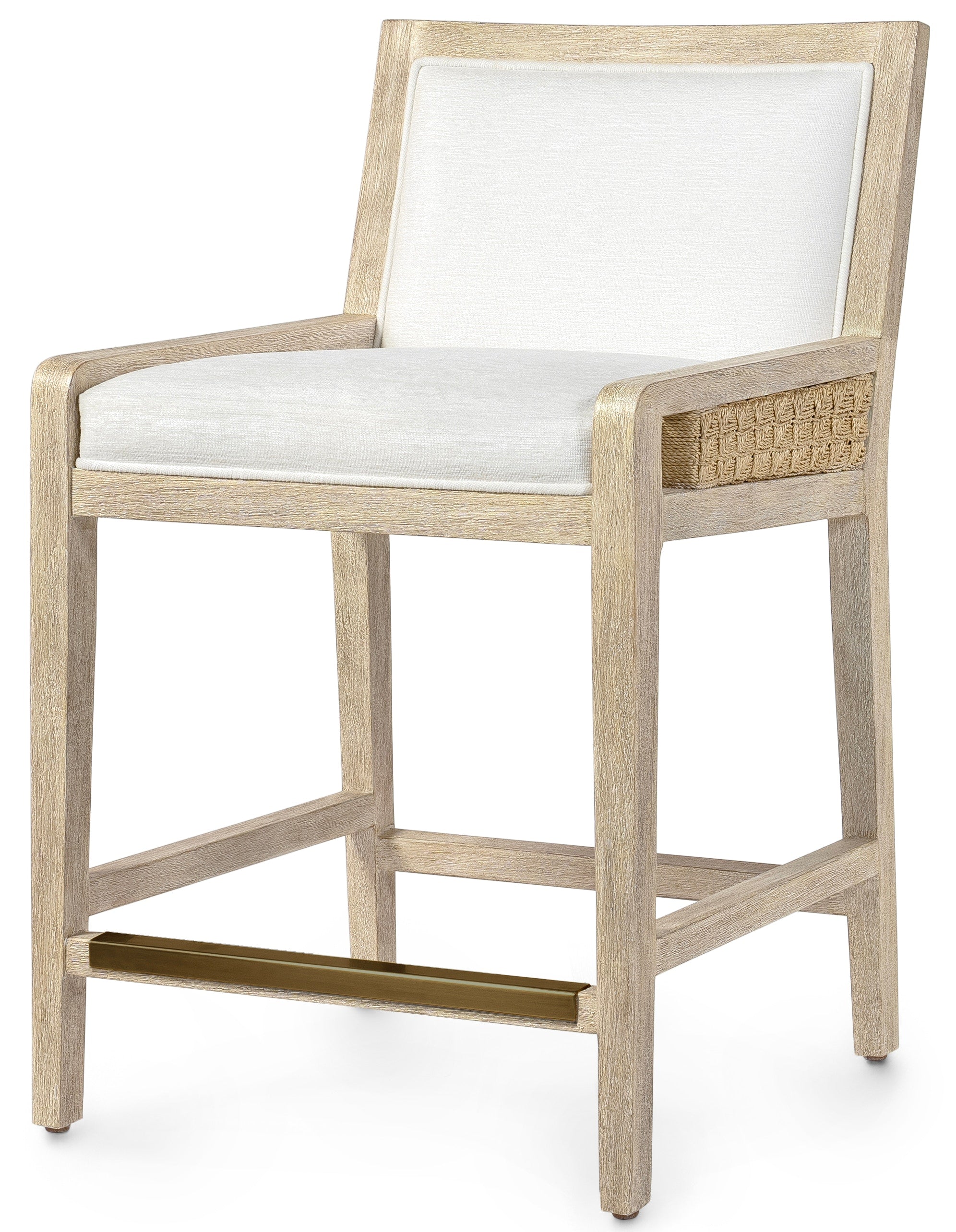 Palecek Furniture I/O OYSTER CHENILLE 4K / Motor Freight - Rate TBQ Palecek Fairwater 24" Counter Stool