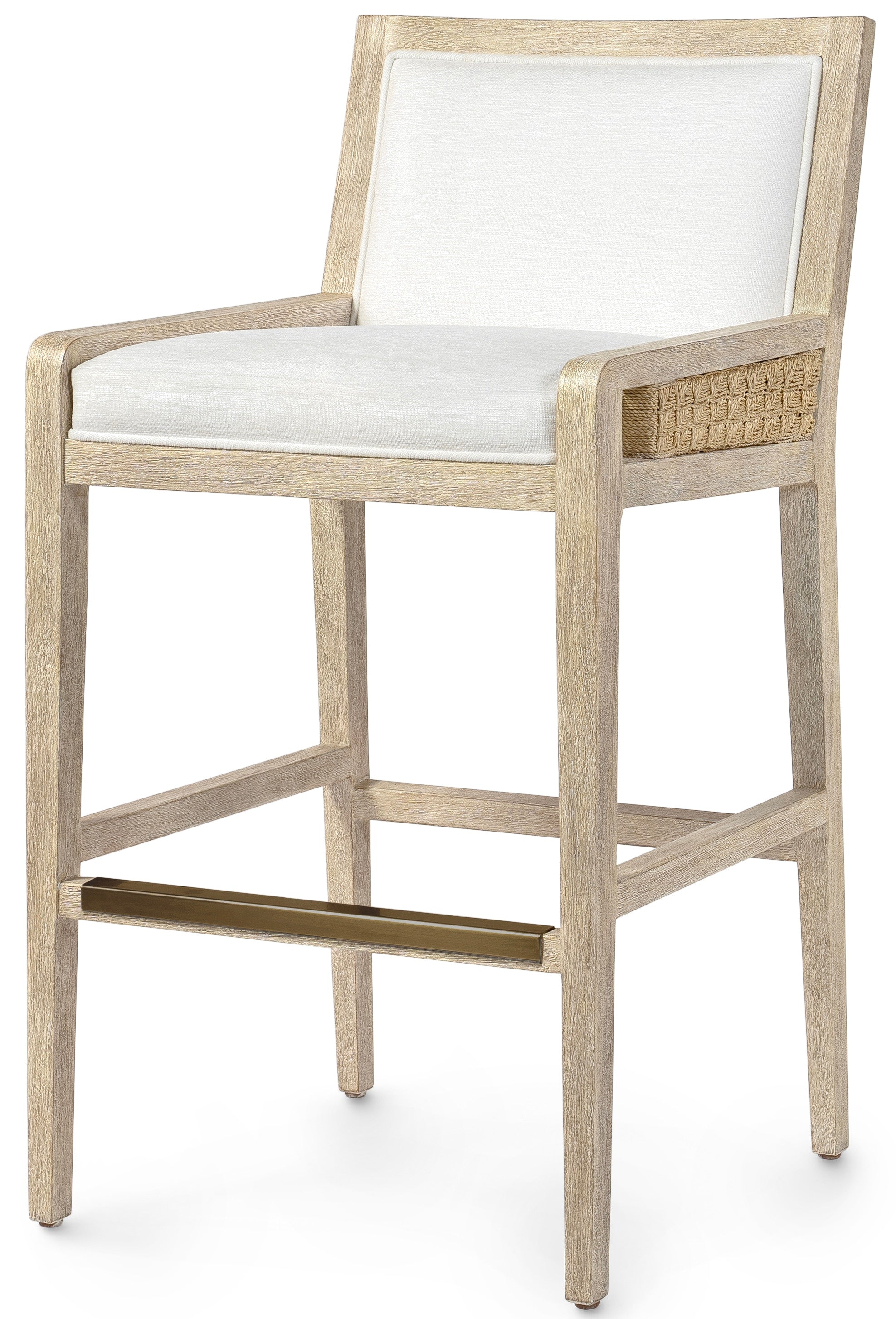 Palecek Furniture I/O OYSTER CHENILLE 4K / Motor Freight - Rate TBQ Palecek Fairwater 30" Barstool