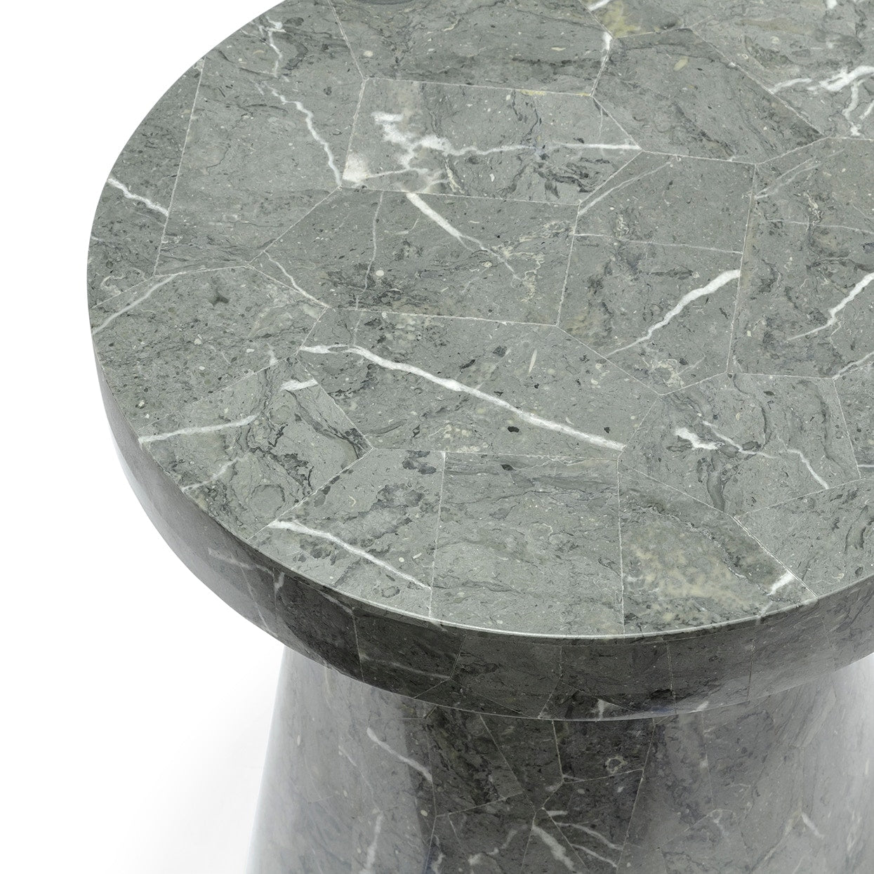 Palecek Furniture Palecek Foley Stone Outdoor Side Table Short Grey