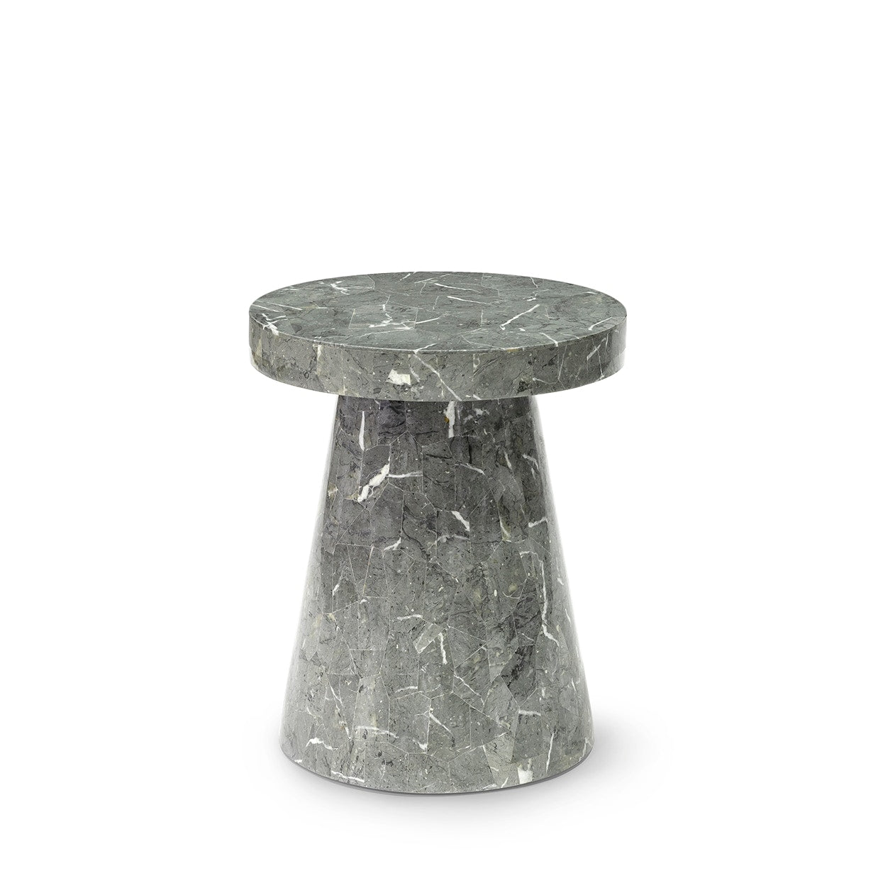 Palecek Furniture Palecek Foley Stone Outdoor Side Table Short Grey