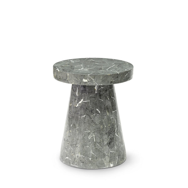 Palecek Furniture Palecek Foley Stone Outdoor Side Table Short Grey