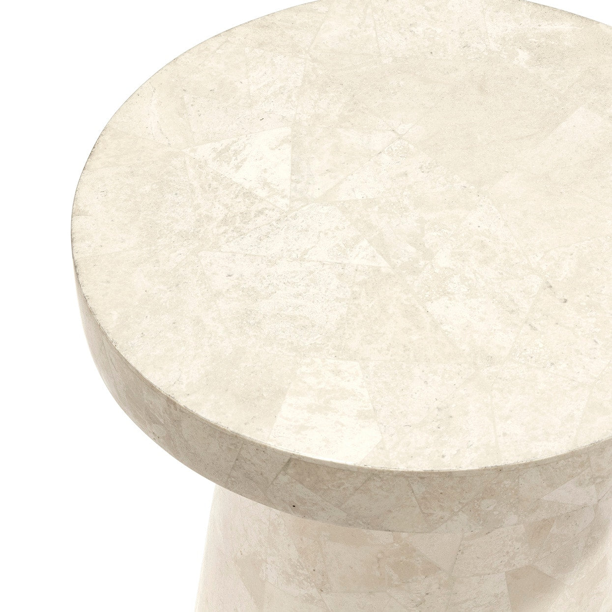 Palecek Furniture Palecek Foley Stone Outdoor Side Table Short White