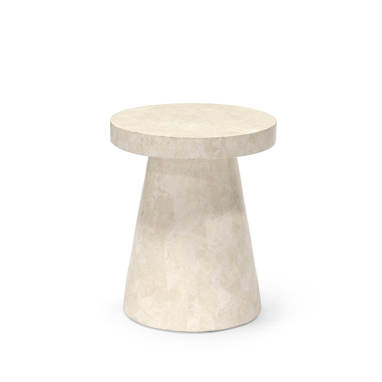 Palecek Furniture Palecek Foley Stone Outdoor Side Table Short White