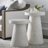 Palecek Furniture Palecek Foley Stone Outdoor Side Table Short White