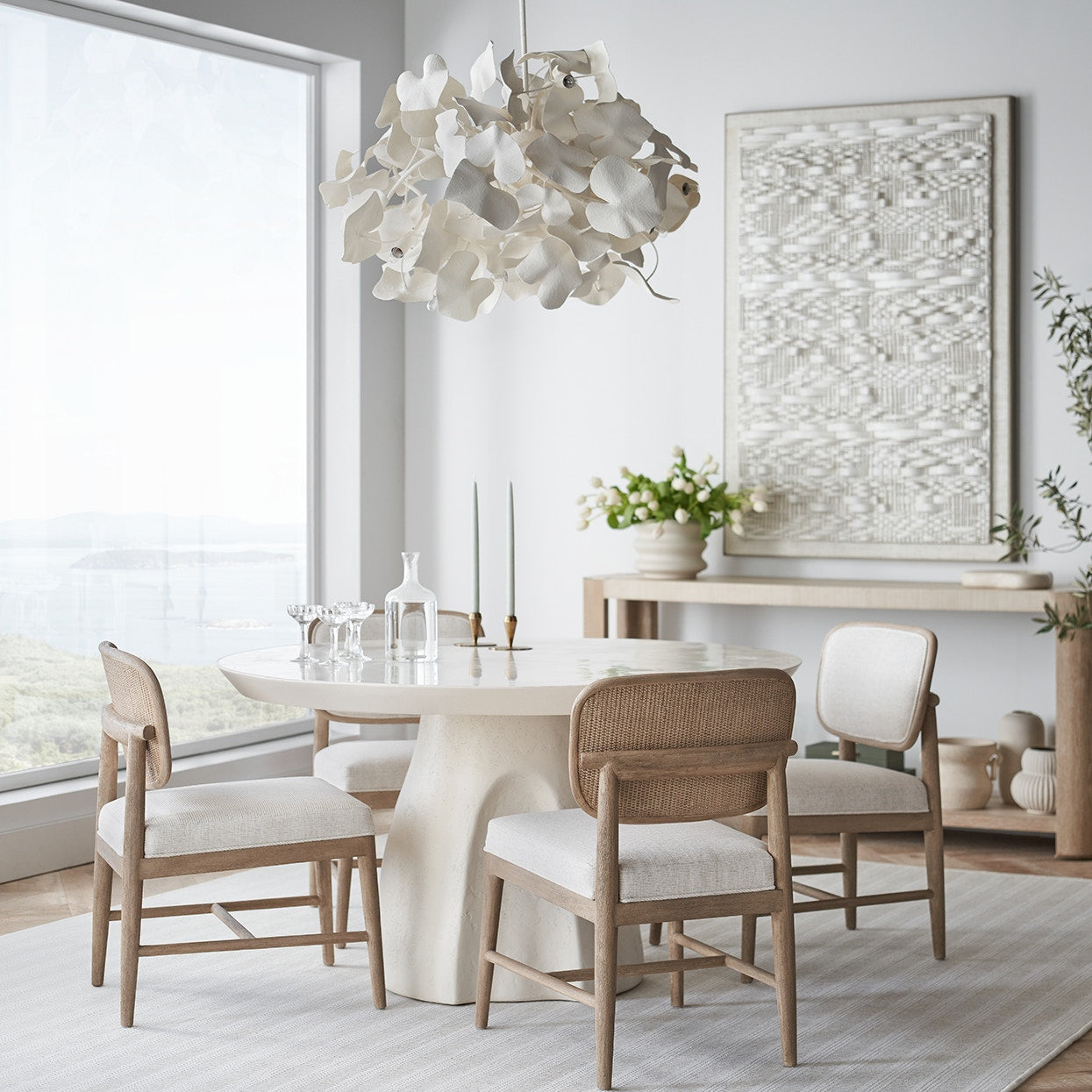 Palecek Furniture I/O OYSTER CHENILLE 4K / Motor Freight - Rate TBQ Palecek Fornelli Side Chair