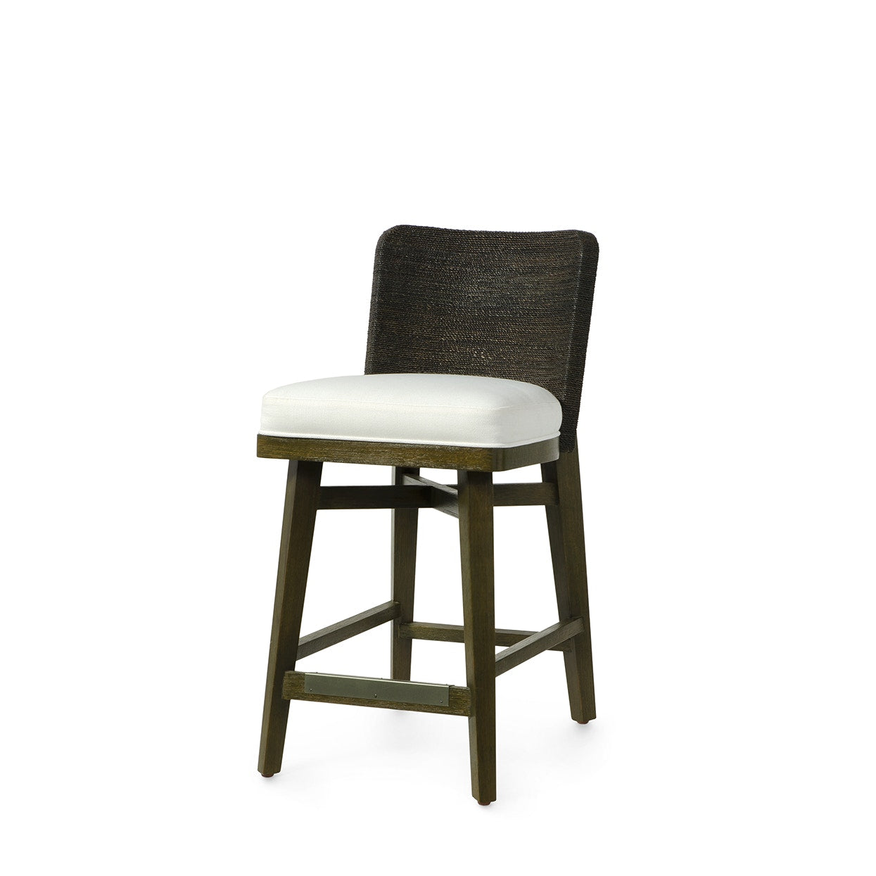 Palecek Furniture I/O BASKET WEAVE 4J / Motor Freight - Rate TBQ Palecek Francis 24" Counter Stool, Charcoal