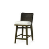 Palecek Furniture I/O BASKET WEAVE 4J / Motor Freight - Rate TBQ Palecek Francis 24" Counter Stool, Charcoal