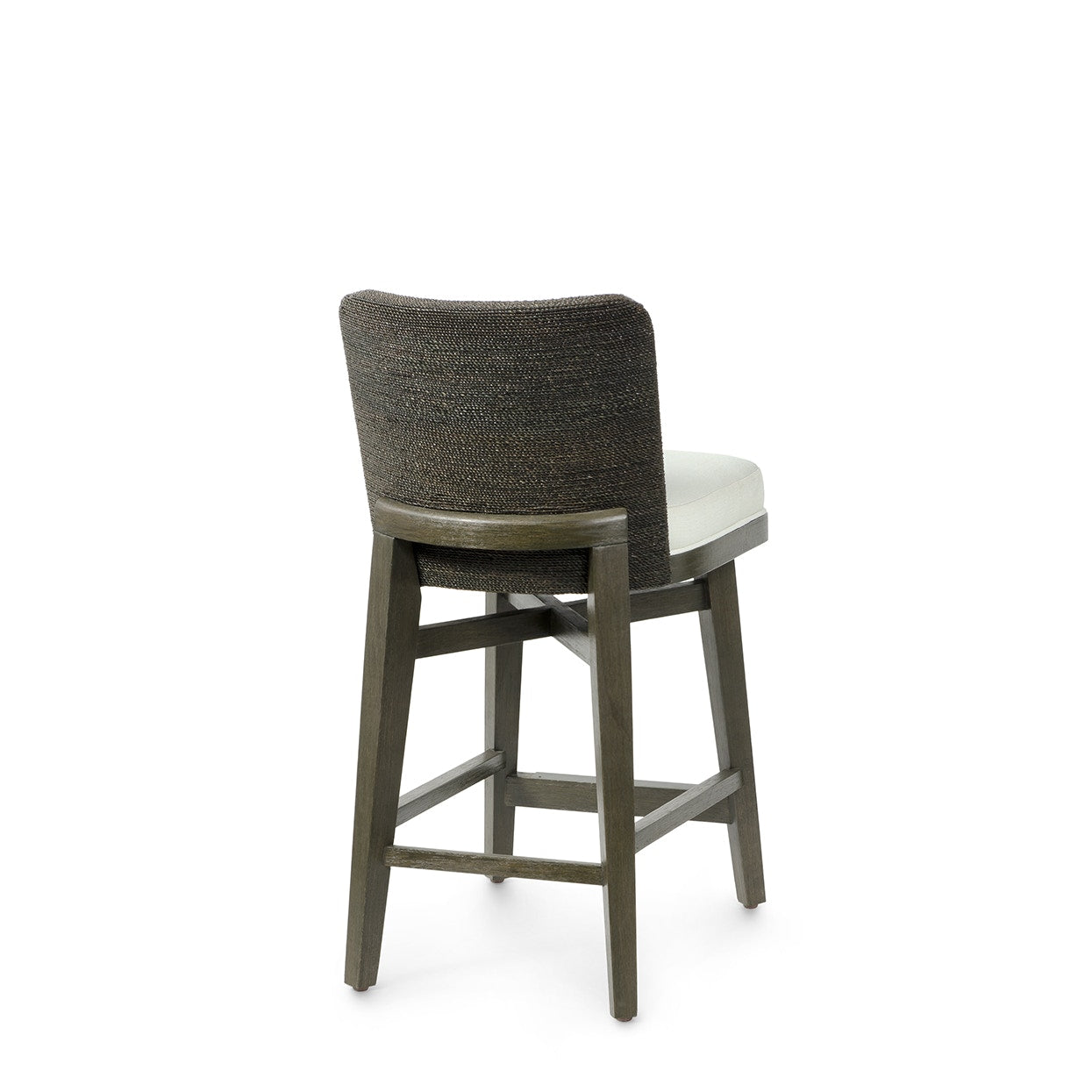 Palecek Furniture I/O BASKET WEAVE 4J / Motor Freight - Rate TBQ Palecek Francis 24" Counter Stool, Charcoal