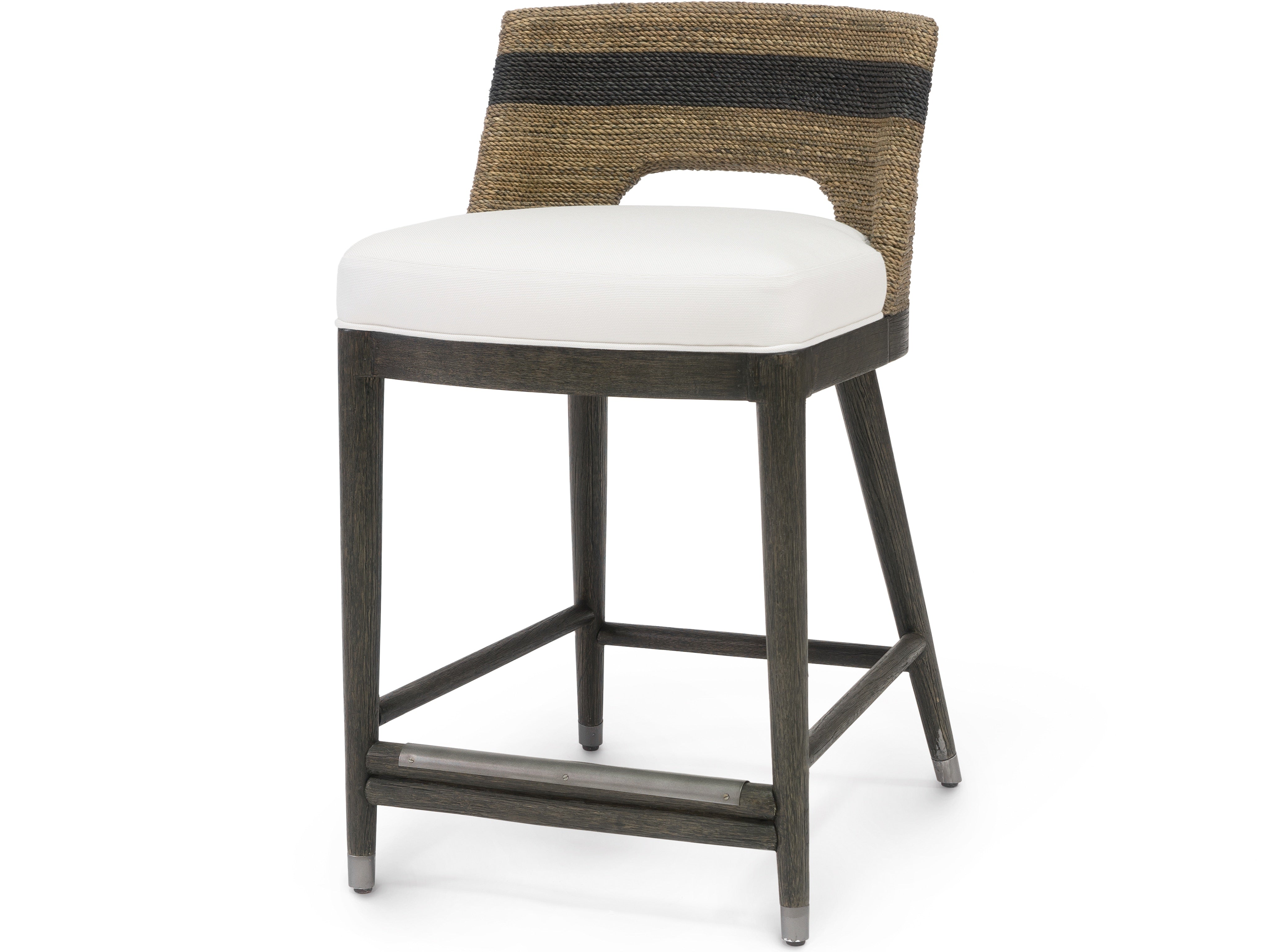Palecek Furniture I/O SAILCLOTH SALT 64 Palecek Fritz Rope 24" Counter Stool, Natural