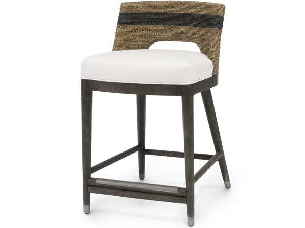 Palecek Furniture I/O SAILCLOTH SALT 64 Palecek Fritz Rope 24" Counter Stool, Natural