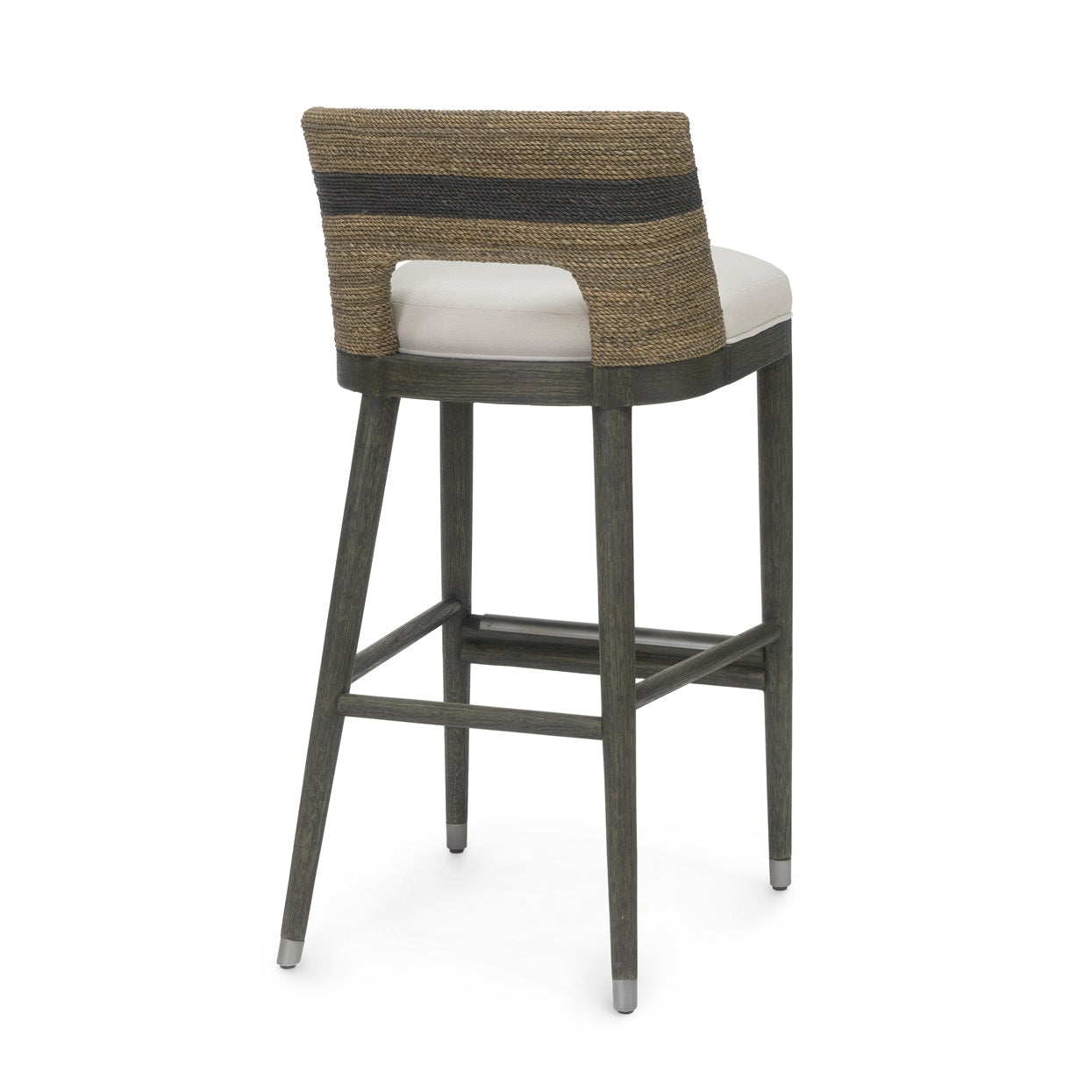 Palecek Furniture I/O SAILCLOTH SALT 64 Palecek Fritz Rope 30" Barstool, Natural