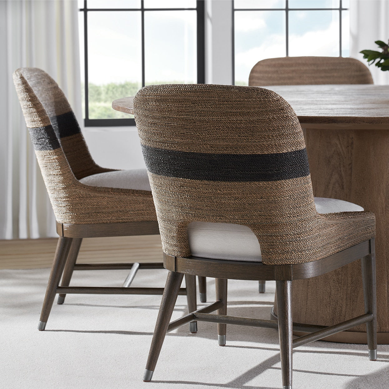 Palecek Furniture I/O SAILCLOTH SALT 64 / Motor Freight - Rate TBQ Palecek Fritz Rope Side Chair, Natural