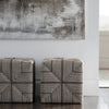 Palecek Furniture Palecek Fritz Rope Square Ottoman Fog White