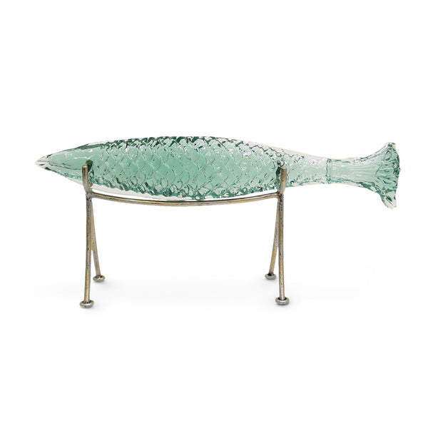 Palecek Home Decor Palecek Glass Sakana Fish On Stand Medium