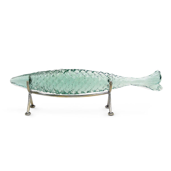 Palecek Home Decor Palecek Glass Sakana Fish On Stand Small