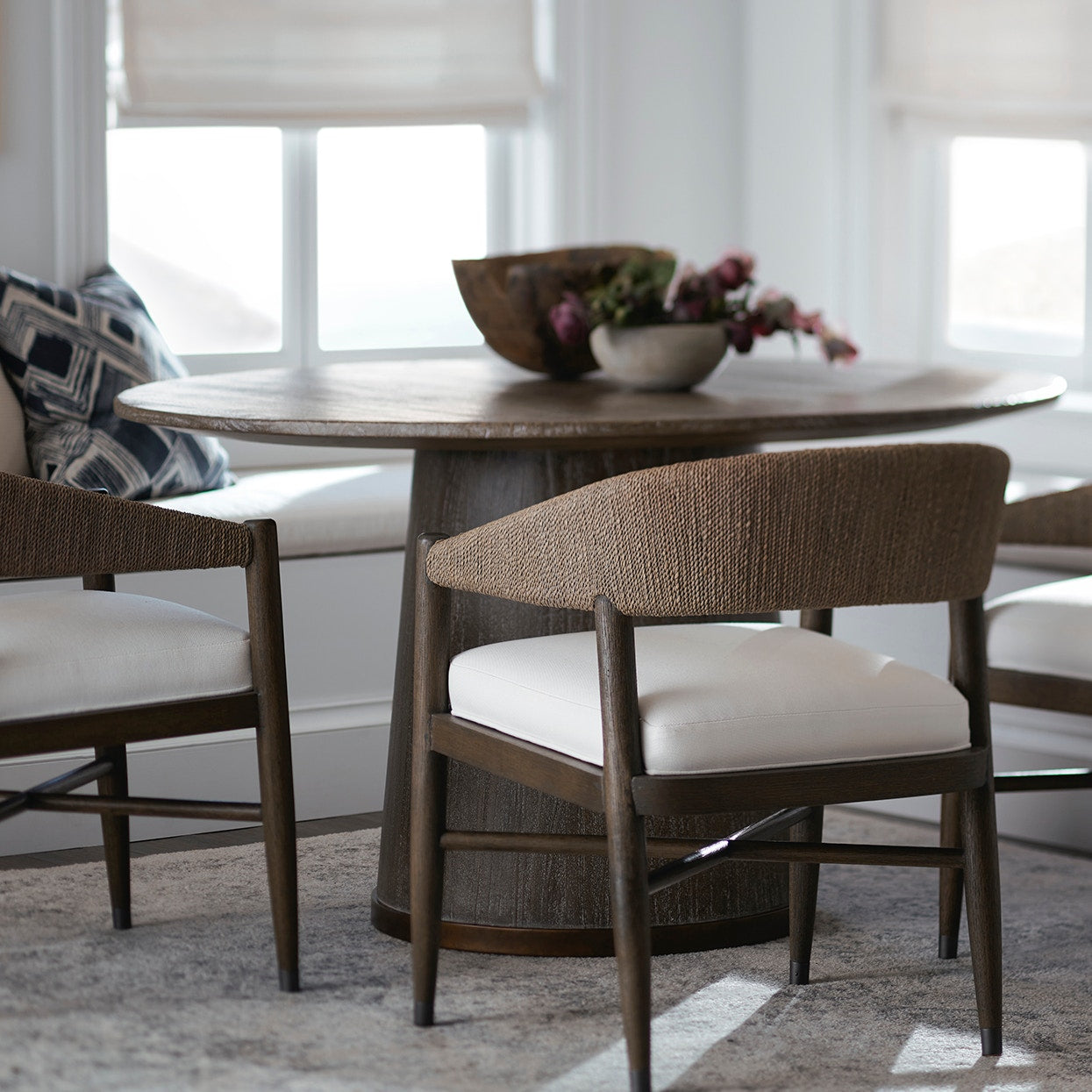 Palecek Furniture I/O BASKET WEAVE 4J / Motor Freight - Rate TBQ Palecek Gordon Occasional Chair Ash Grey