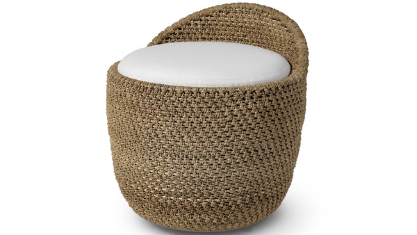 Palecek Furniture I/O BASKET WEAVE 4J Palecek Green Oaks Swivel Stool, Natural