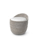 Palecek Furniture I/O BASKET WEAVE 4J Palecek Green Oaks Swivel Stool, White Sand