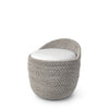 Palecek Furniture I/O BASKET WEAVE 4J Palecek Green Oaks Swivel Stool, White Sand