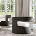 Palecek Furniture I/O OYSTER CHENILLE 4K / Motor Freight - Rate TBQ Palecek Hadley Swivel Lounge Chair, Charcoal