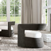 Palecek Furniture I/O OYSTER CHENILLE 4K / Motor Freight - Rate TBQ Palecek Hadley Swivel Lounge Chair, Charcoal