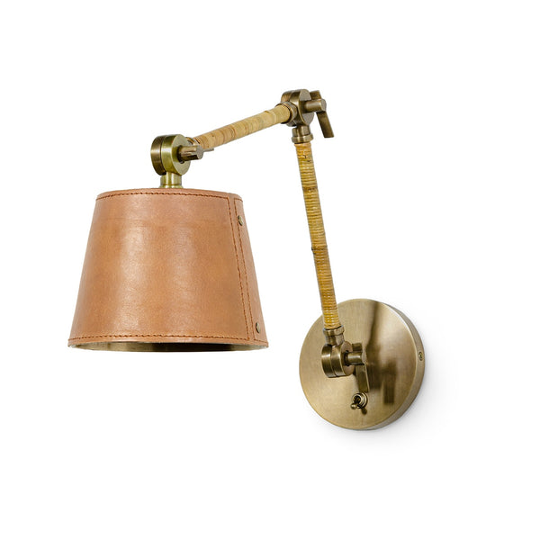 Palecek Lighting Palecek Hendrick Articulating Sconce, Cognac