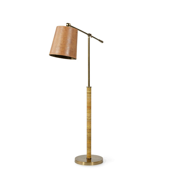 Palecek Lighting Default Title / Motor Freight - Rate TBQ Palecek Hendrick Floor Lamp, Cognac