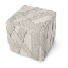 Palecek Furniture Palecek Henley Hassock, Whitewash