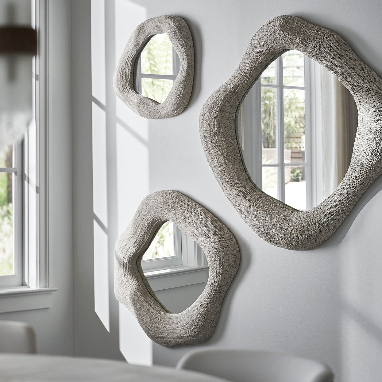 Palecek Lighting Palecek Jaden Mirror, Small, White