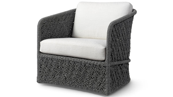 Palecek Furniture I/O ARCTIC 6K / Motor Freight - Rate TBQ Palecek Jenson Outdoor Swivel Lounge Chair, Charcoal