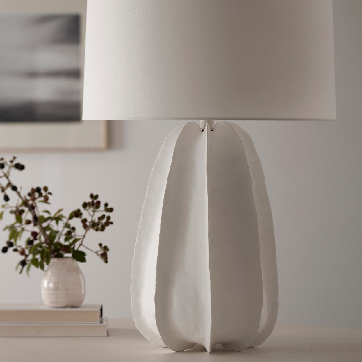 Palecek Lighting Palecek Keiko Table Lamp, White