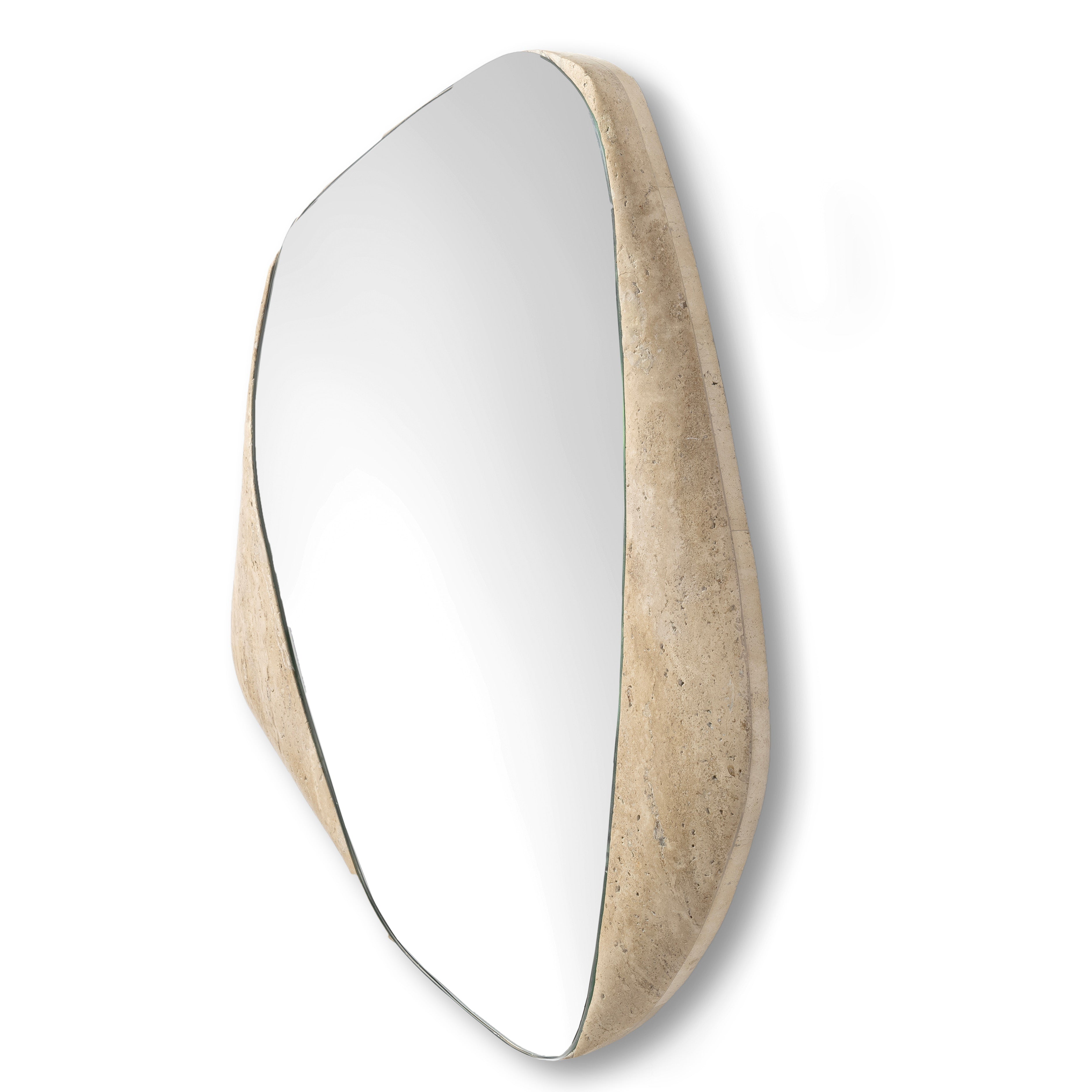 Palecek Lighting Palecek Kira Travertine Mirror, Small