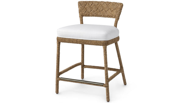 Palecek Furniture I/O BASKET WEAVE 4J / Motor Freight - Rate TBQ Palecek Lance 24" Counter Stool